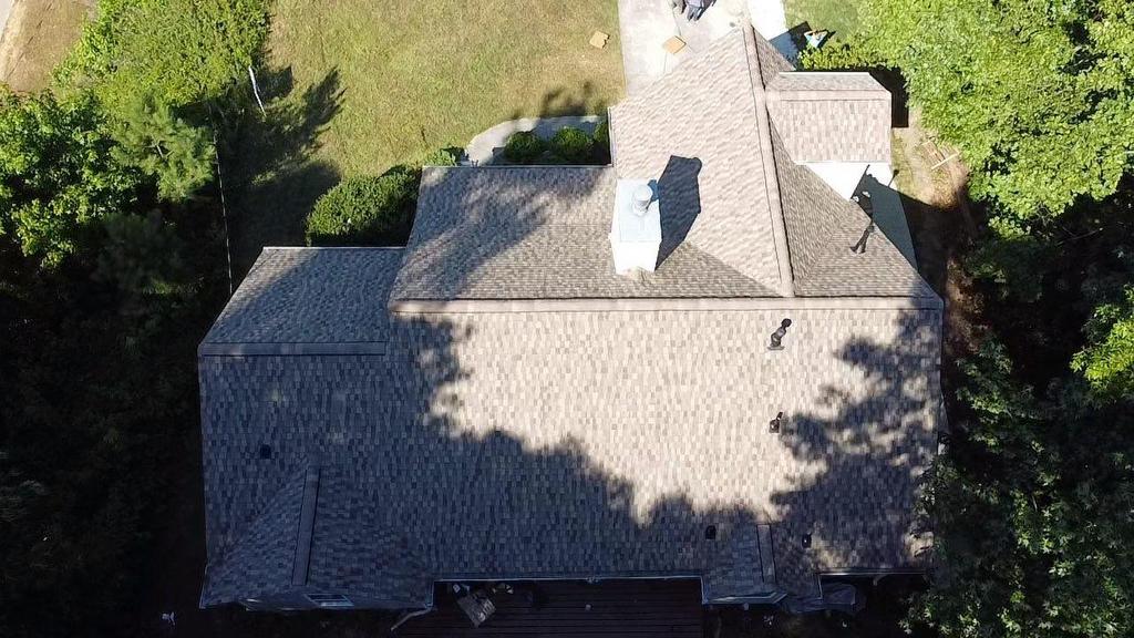 refinished roof with GAF HDZ Golden Harvest Roofing Shingles